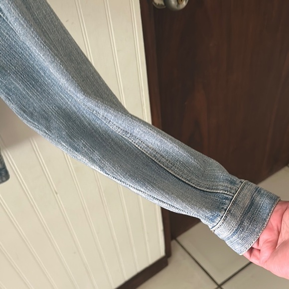 Rue21 Blue Denim Jacket with Lace Accents sz Small - Picture 12 of 13